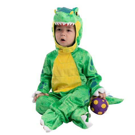 Spooktacular Creations Baby Green T-Rex Costume,Dinosaur jumpsuit Jumpsuit for Kids Halloween ...