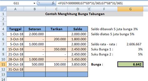 Menghitung Bunga Tabungan Bank Dengan Rumus Dalam Microsoft Excel - ADH ...