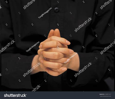 Holding Both Hands Together Fingers Crossed Stock Photo 122871217 | Shutterstock