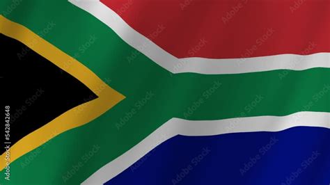 South Africa flag waving animation. seamless loop animation flag video waving in wind Stock 비디오 ...