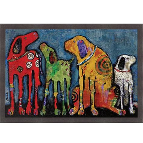 Shop Jenny Foster 'Best Friends' Framed Print Art - Blue - On Sale - Free Shipping Today ...