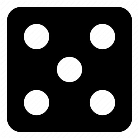 Black dice, dice, dice roll, dice roll 5, dice roll five, die, five icon - Download on Iconfinder