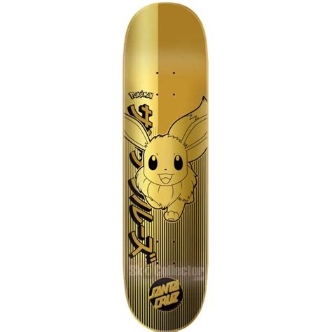 Santa Cruz x Pokemon Eevee Deck Gold Foil (2023) - Sk8 Collector