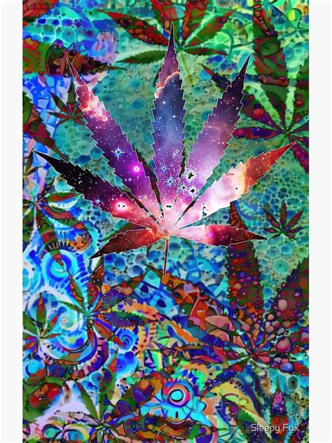 "PSYCHEDELIC POT LEAF Tshirt" Poster for Sale by innerspeaker420 ...