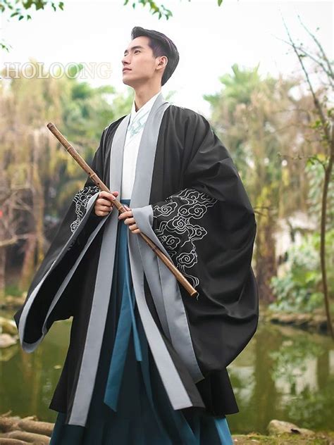 Ancient china clothing Traditional chinese Men Hanfu Cloak Chinese ...