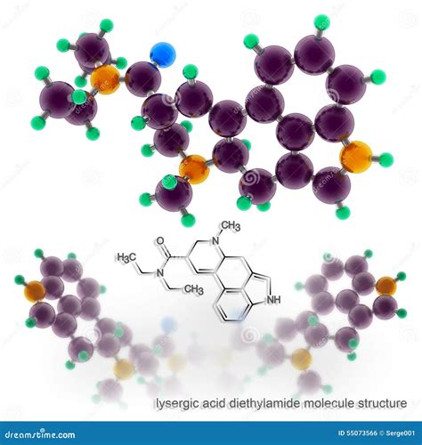 Lysergic Acid Diethylamide Molecule Structure Stock Illustration - Image: 55073566