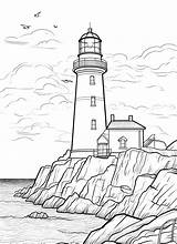 Lighthouse Coloring Sheet Free To print  Kokoprintcom sketch template