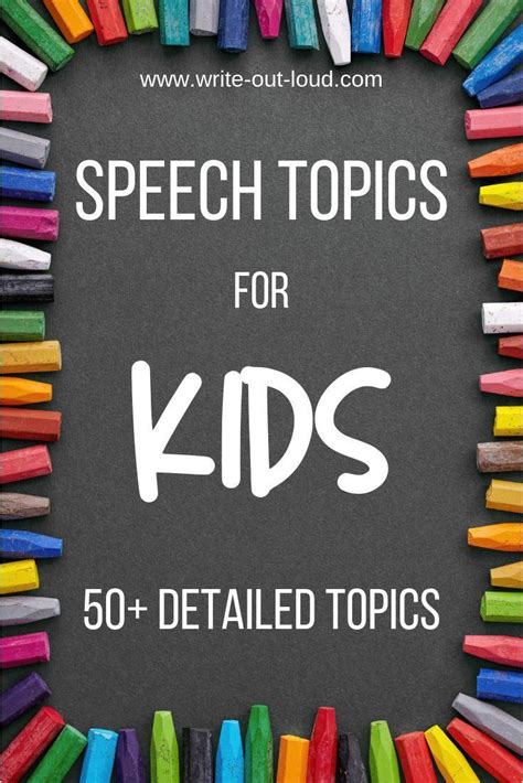 Creative and detailed speech topics to help kids narrow down their selection. This is a great re ...