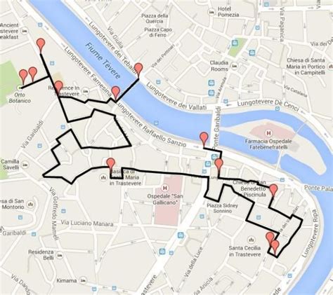 Trastevere walking tour-Walk in Trastevere Map | Rome itinerary, Rome ...