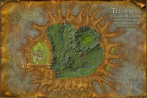 Teldrassil Wow Map