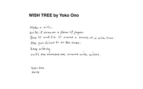 What is Yoko Ono’s Wish Tree all about?