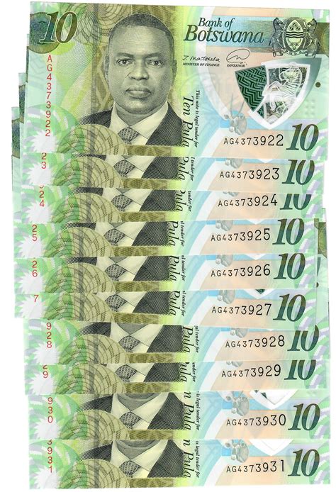 Botswana 10x 10 Pula 2020 (2021) UNC – Davenport-Banknotes-and-Coins