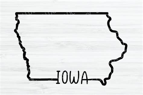 Iowa Outline SVG. Iowa Svg. Iowa Vector File. Iowa Digital File. Iowa State Svg. Iowa Shape. IA ...