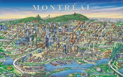 Pictorial maps, Visit montreal, Montreal