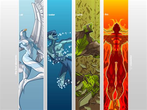 Four Elements : wallpaper by CrisVector on DeviantArt