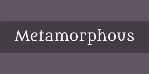 Metamorphous Font Free by Sorkin Type Co » Font Squirrel