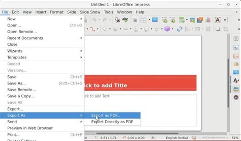 How to Create PDF from Impress Presentation