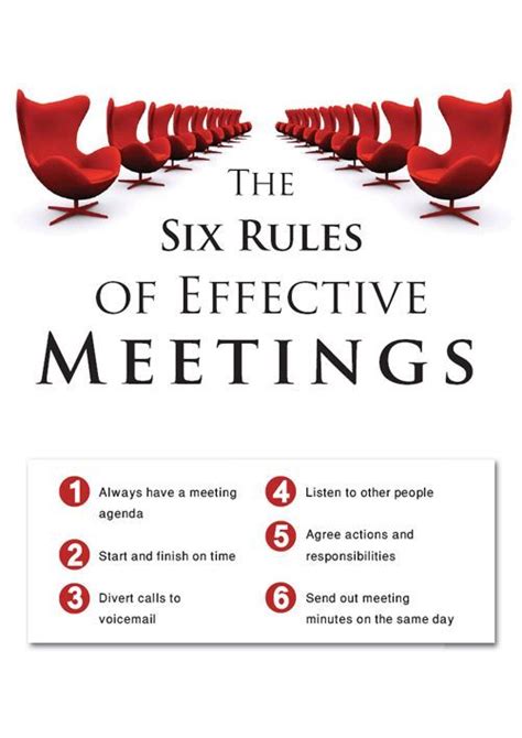 Learn the six rules of an effective meeting. For more information on our services for business ...