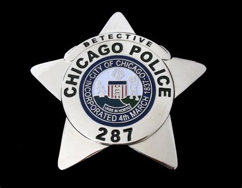 Chicago Detective Police Badge Solid Copper Replica Movie Props With N ...