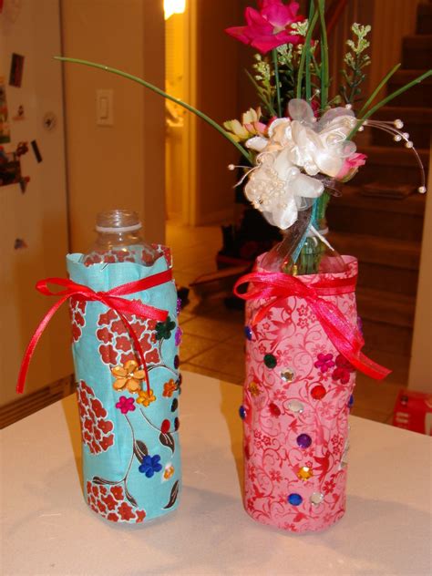 Recycled Water Bottle Fabric Vases: A Kids' Craft | HubPages