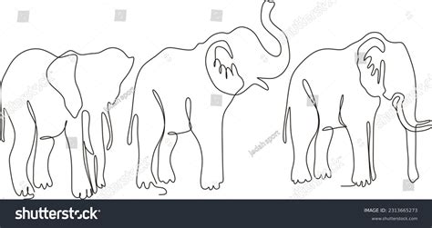 Continuous Line Drawing Vector Illustration Animals Stock Vector (Royalty Free) 2313665273 ...