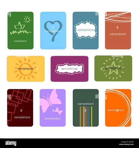 Vector illustration of business cards Stock Photo - Alamy