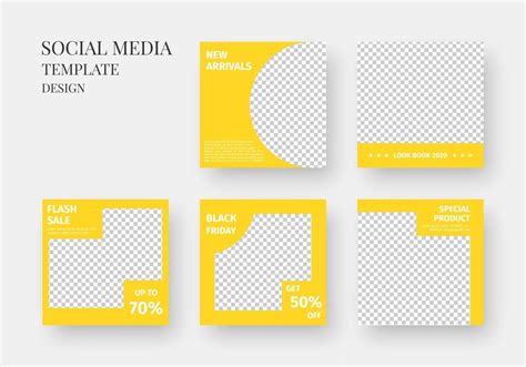 Social media template. Trendy editable social media post template ...