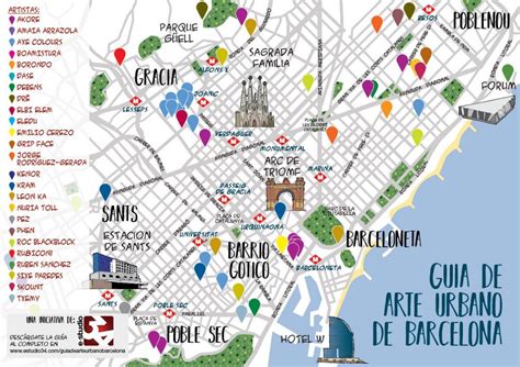 Street art barcelona map - Barcelona street art map (Catalonia Spain)