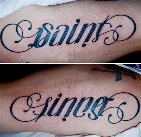 40 Ultimate Ambigram Tattoo Ideas - Mirrored Tattoo Designs