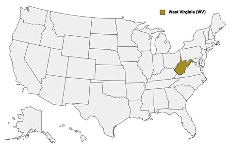 West Virginia Counties Map | Mappr