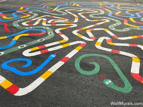 Painted Playground Games - Snake Maze - Wall Murals by Colette