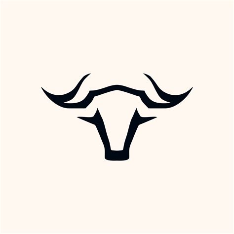 Modern minimalist bull head logo illustration design vector 23370264 ...