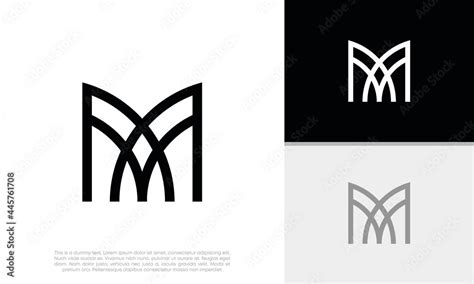 Abstract Initial logo vector. Initials M logo design. Innovative high tech logo template Stock ...