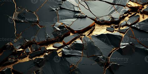 Black marble background with gold veins. 3d rendering, 3d illustration. Magnificent vein of gold ...