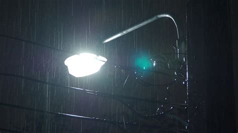 Rain And Street Light Stock Video Footage for Free Download