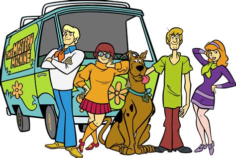 Scooby Doo In Front Of Mystery Machine transparent PNG - StickPNG