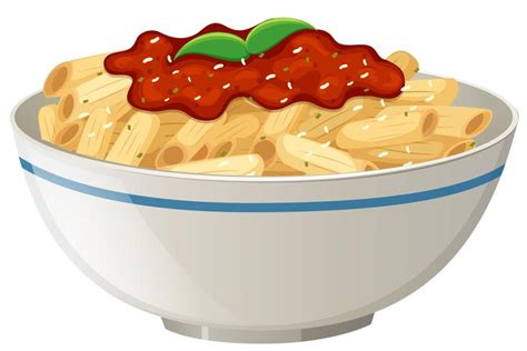 Penne Tomato Sauce on White Background 301601 Vector Art at Vecteezy