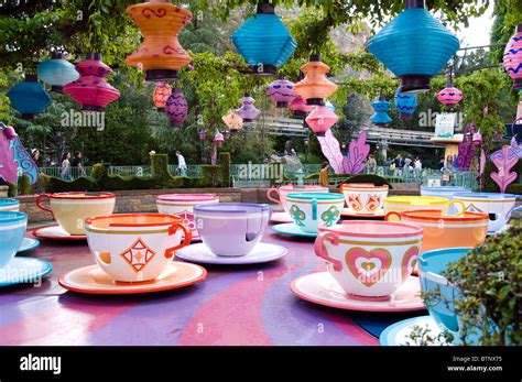 Tea Cup Ride at Disneyland Amusement Park, Anaheim, California USA Stock Photo - Alamy