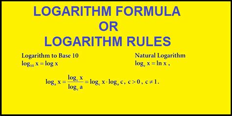 Logarithm Rules And Examples Pdf