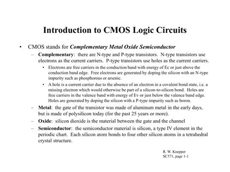 Introduction to CMOS Logic Circuits