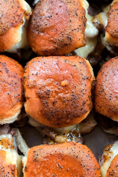 Roast Beef and Swiss Cheese Sliders - Bunny's Warm Oven