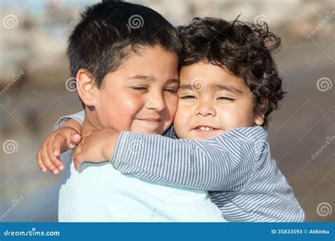 Little brothers stock image. Image of childhood, beach - 35833593