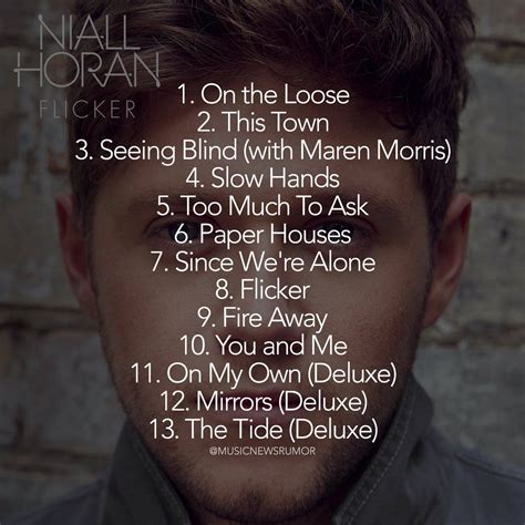 #NiallHoran's FULL tracklist is out. #Flicker drops October 20th 2017 ...