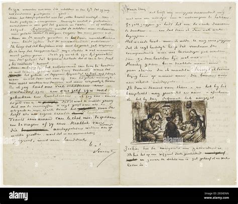 Letter from Vincent Van Gogh to Theo Van Gogh 9 April 1885 Stock Photo ...