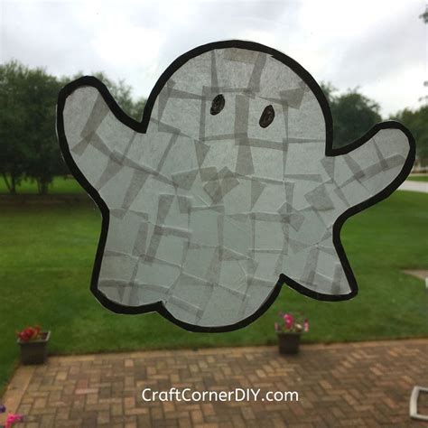 Easy Ghost Suncatcher: Halloween Kids Craft