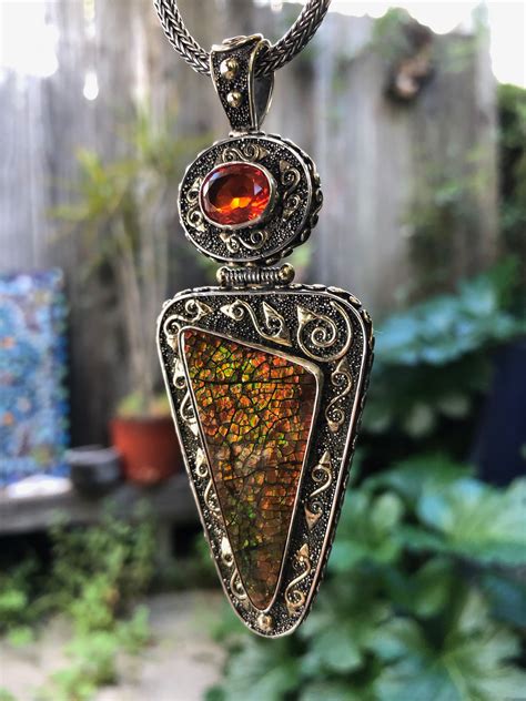 mexicanopal-ammolite-pendant-handmadejewelry-oneofakindjewelry ...