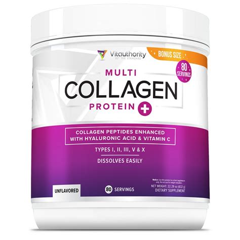 Vitauthority Multi Collagen Protein+ Unflavored -- 80 Servings - Vitacost