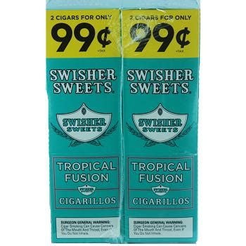 Swisher Sweets Cigarillos Foil Pack Tropical Fusion - Cheap Little Cigars