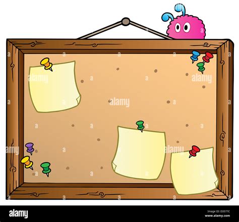 Cartoon bulletin board - isolated illustration Stock Photo - Alamy