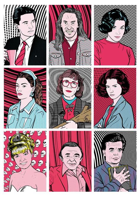 Olivier Laude — TWIN PEAKS CHARACTERS - Impression digitale A3+ 32x45 cm